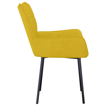 vidaXL Chaises de salle à manger 2 pcs Jaune Velours