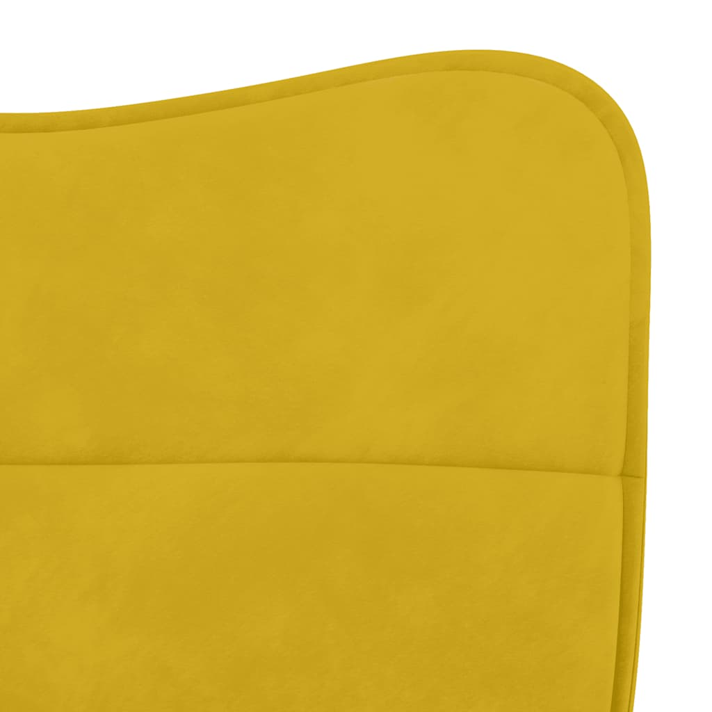 vidaXL Chaises de salle à manger 2 pcs Jaune Velours