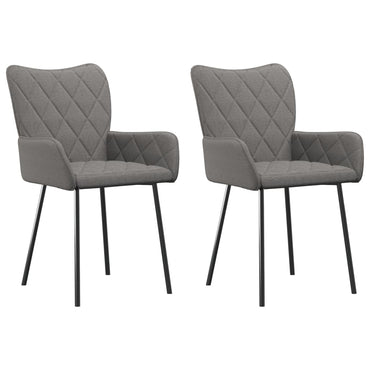 vidaXL Chaises de salle à manger 2 pcs Tissu Gris clair