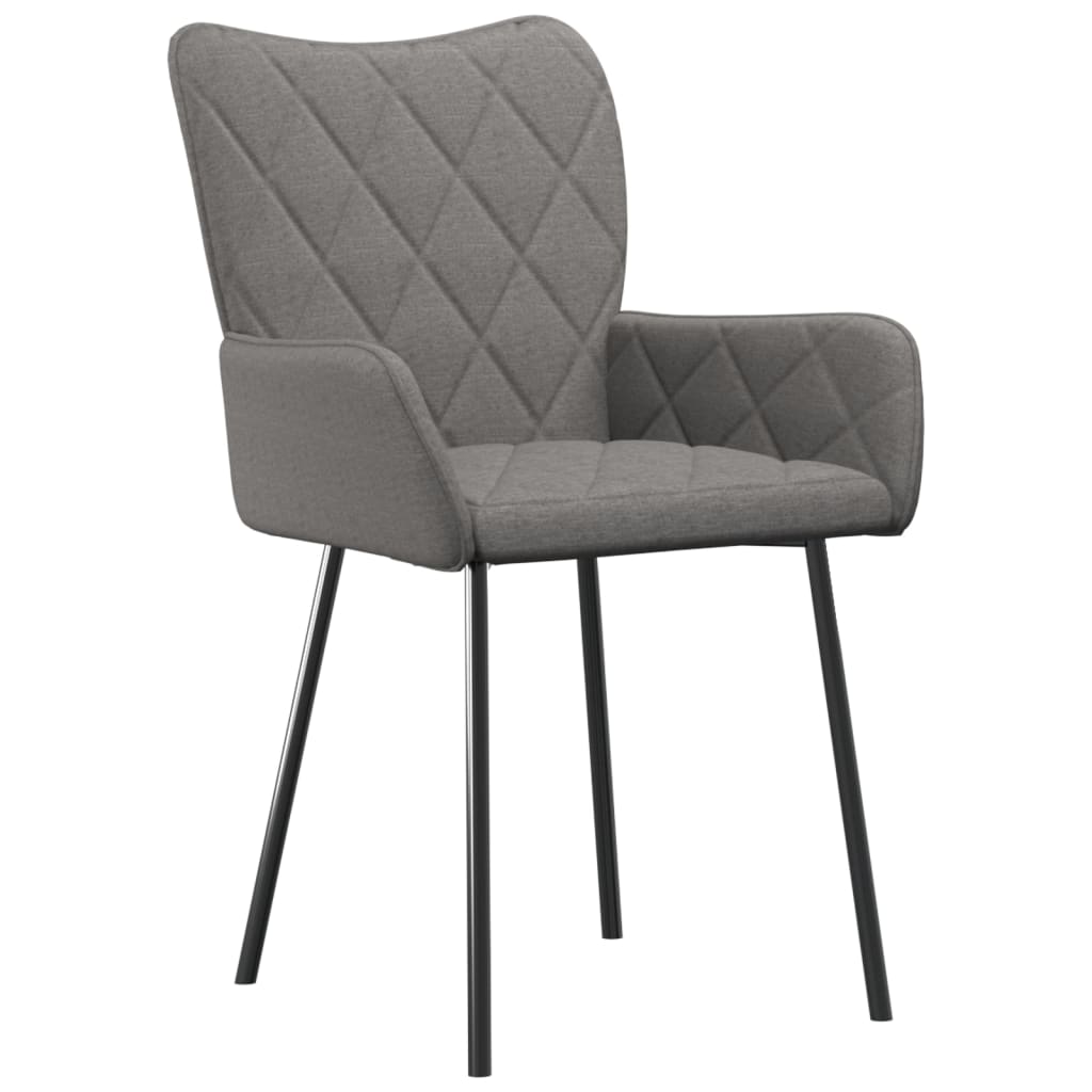 vidaXL Chaises de salle à manger 2 pcs Tissu Gris clair