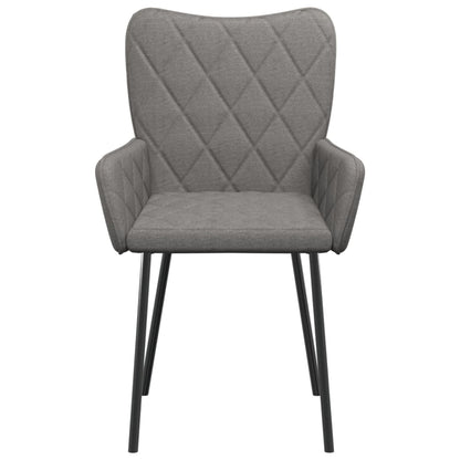 vidaXL Chaises de salle à manger 2 pcs Tissu Gris clair