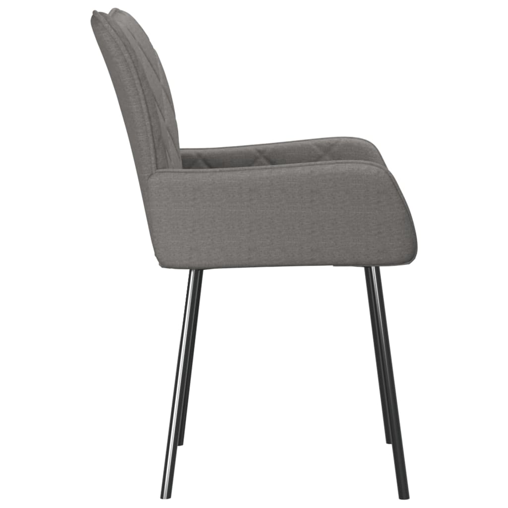 vidaXL Chaises de salle à manger 2 pcs Tissu Gris clair
