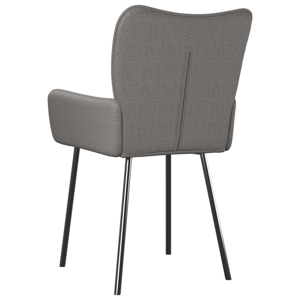 vidaXL Chaises de salle à manger 2 pcs Tissu Gris clair