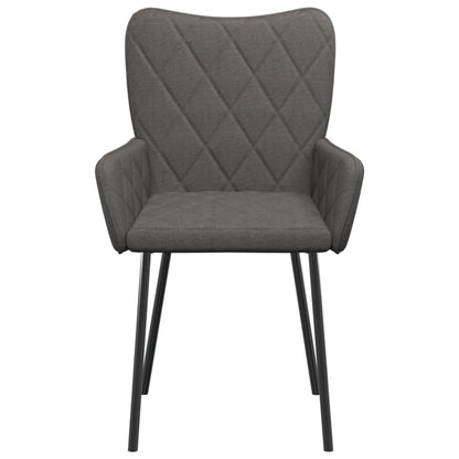 vidaXL Chaises de salle à manger 2 pcs Tissu gris foncé