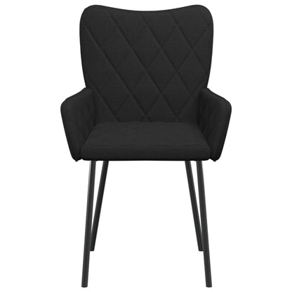 vidaXL Chaises de salle à manger 2 pcs Tissu noir