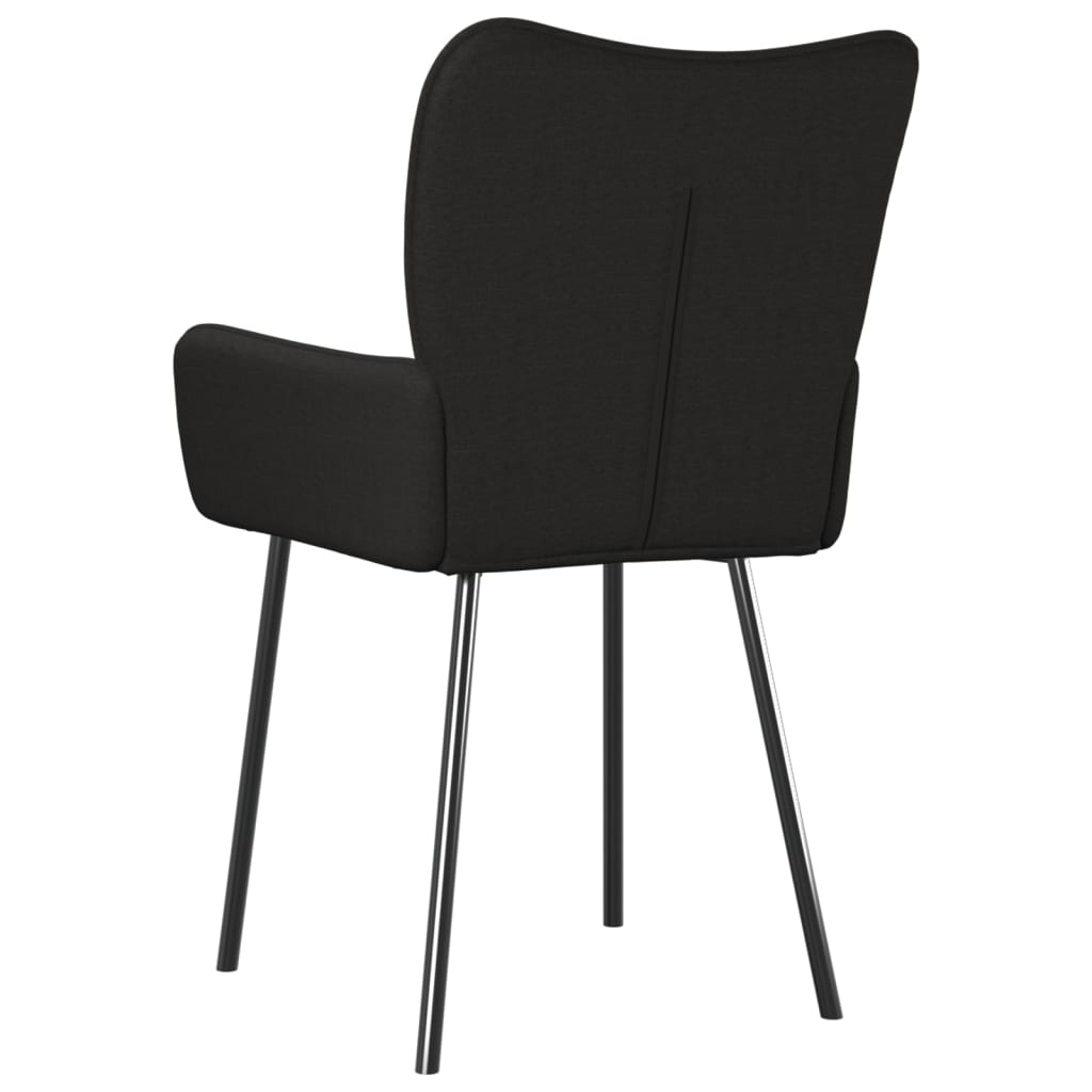 vidaXL Chaises de salle à manger 2 pcs Tissu noir