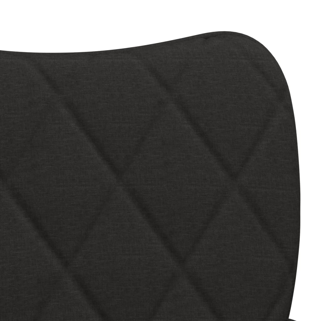 vidaXL Chaises de salle à manger 2 pcs Tissu noir