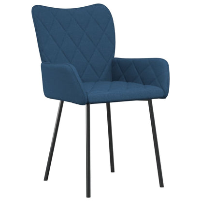 vidaXL Chaises de salle à manger 2 pcs Tissu bleu