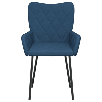vidaXL Chaises de salle à manger 2 pcs Tissu bleu
