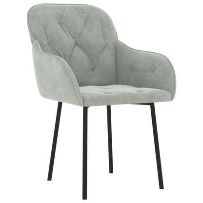 vidaXL Chaises de salle à manger 2 pcs Velours gris clair