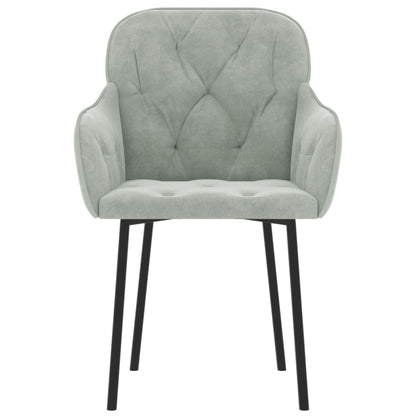vidaXL Chaises de salle à manger 2 pcs Velours gris clair