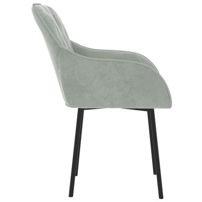 vidaXL Chaises de salle à manger 2 pcs Velours gris clair