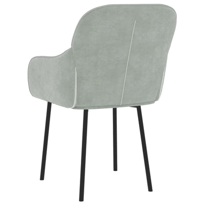 vidaXL Chaises de salle à manger 2 pcs Velours gris clair