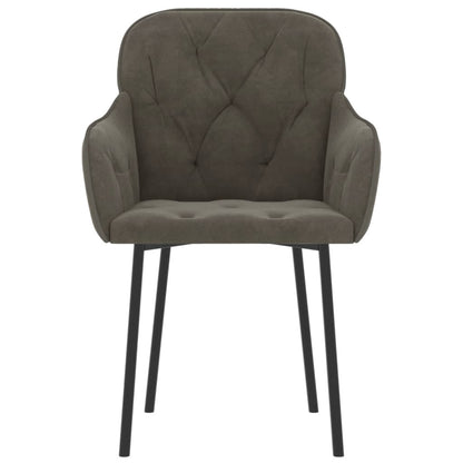 vidaXL Chaises de salle à manger 2 pcs Velours gris foncé