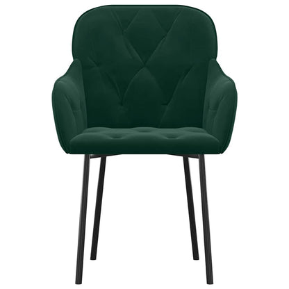 vidaXL Chaises de salle à manger 2 pcs Velours vert foncé