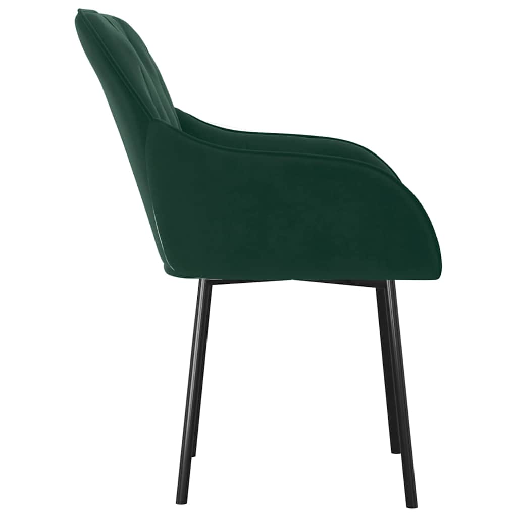 vidaXL Chaises de salle à manger 2 pcs Velours vert foncé