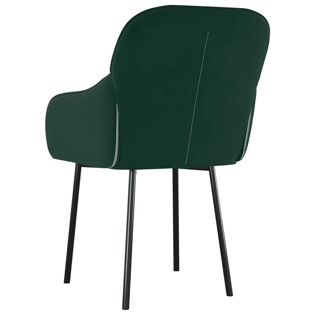 vidaXL Chaises de salle à manger 2 pcs Velours vert foncé