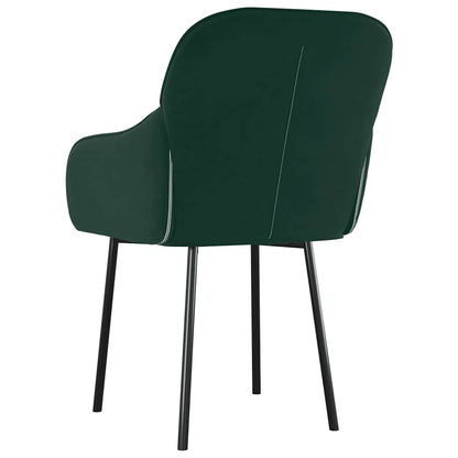 vidaXL Chaises de salle à manger 2 pcs Velours vert foncé
