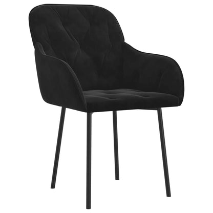 vidaXL Chaises de salle à manger 2 pcs Velours noir