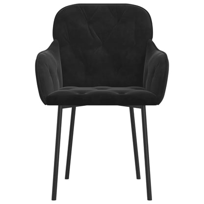 vidaXL Chaises de salle à manger 2 pcs Velours noir