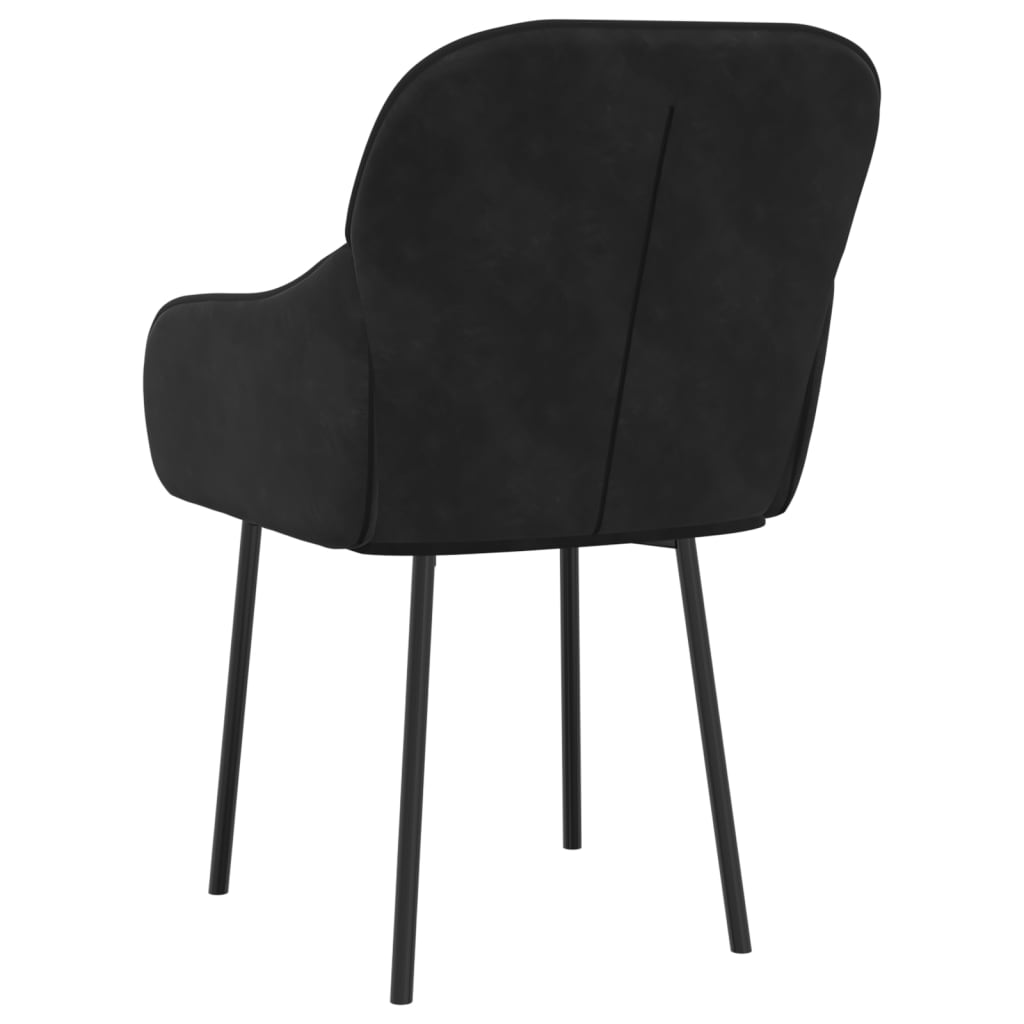 vidaXL Chaises de salle à manger 2 pcs Velours noir
