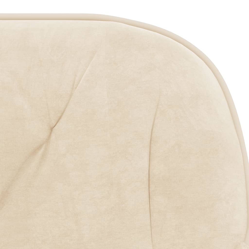 vidaXL Chaises de salle à manger 2 pcs Crème Velours