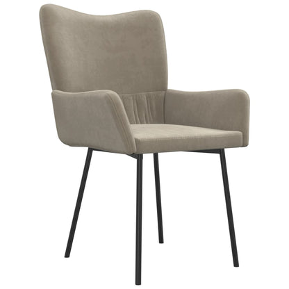 vidaXL Chaises de salle à manger 2 pcs Velours gris clair