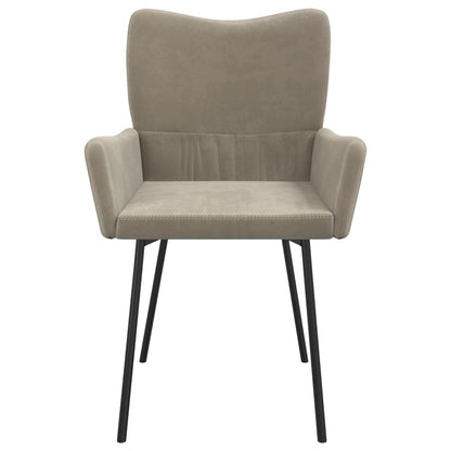 vidaXL Chaises de salle à manger 2 pcs Velours gris clair