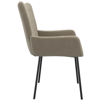 vidaXL Chaises de salle à manger 2 pcs Velours gris clair