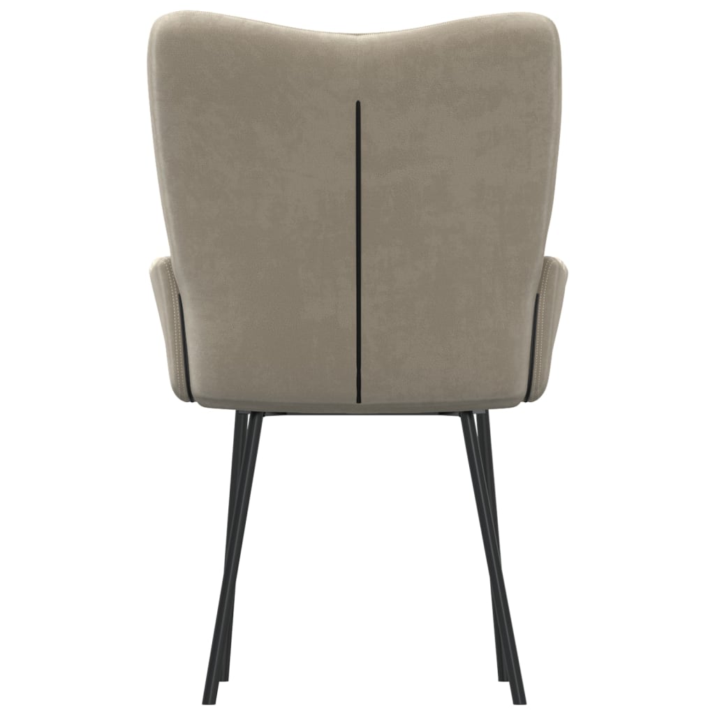 vidaXL Chaises de salle à manger 2 pcs Velours gris clair