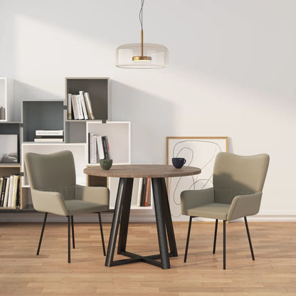 vidaXL Chaises de salle à manger 2 pcs Velours gris clair