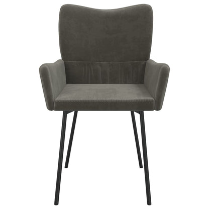 vidaXL Chaises de salle à manger 2 pcs Velours gris foncé