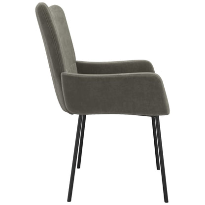 vidaXL Chaises de salle à manger 2 pcs Velours gris foncé