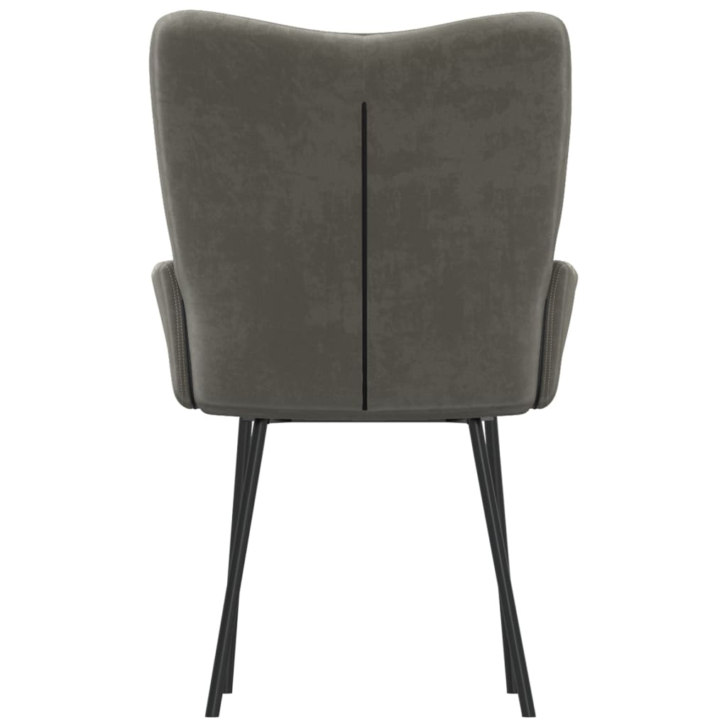 vidaXL Chaises de salle à manger 2 pcs Velours gris foncé