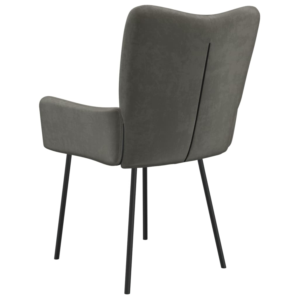 vidaXL Chaises de salle à manger 2 pcs Velours gris foncé