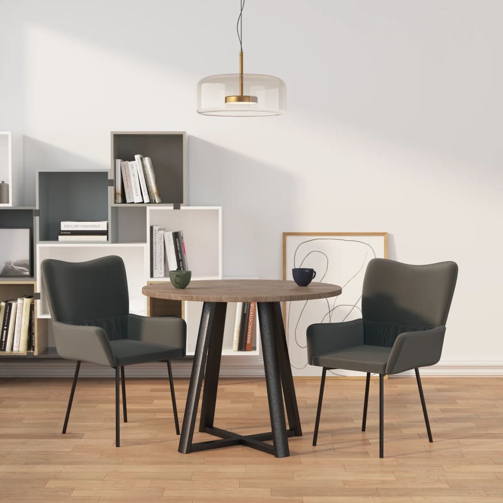 vidaXL Chaises de salle à manger 2 pcs Velours gris foncé