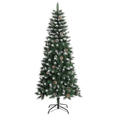 vidaXL Sapin de Noël artificiel avec support vert 150 cm PVC