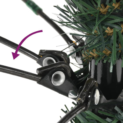 vidaXL Sapin de Noël artificiel avec support Vert 210 cm PVC