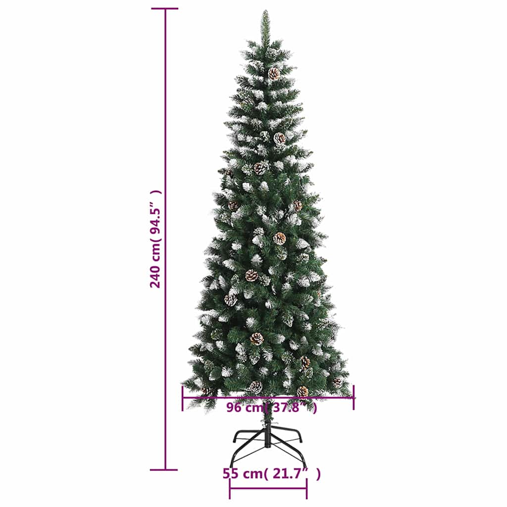 vidaXL Künstlicher Weihnachtsbaum mit Ständer Grün 240 cm PVC