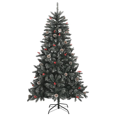 vidaXL Sapin de Noël artificiel avec support vert 150 cm PVC