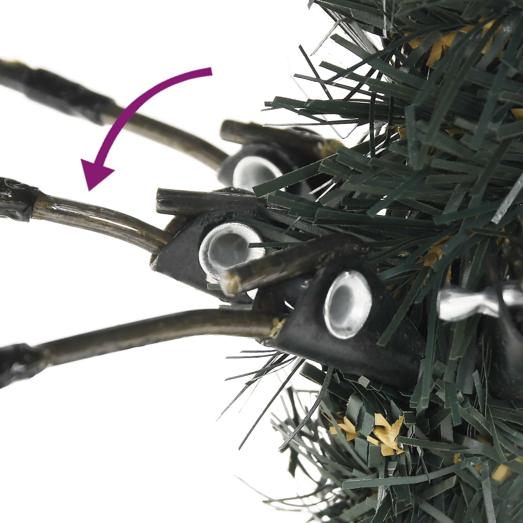 vidaXL Sapin de Noël artificiel avec support vert 150 cm PVC
