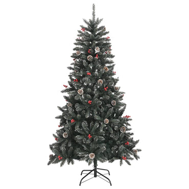 vidaXL Sapin de Noël artificiel avec support vert 180 cm PVC