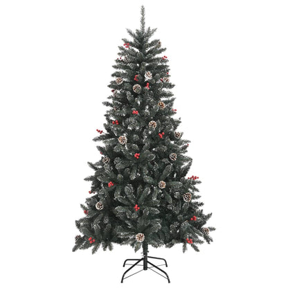 vidaXL Sapin de Noël artificiel avec support vert 180 cm PVC