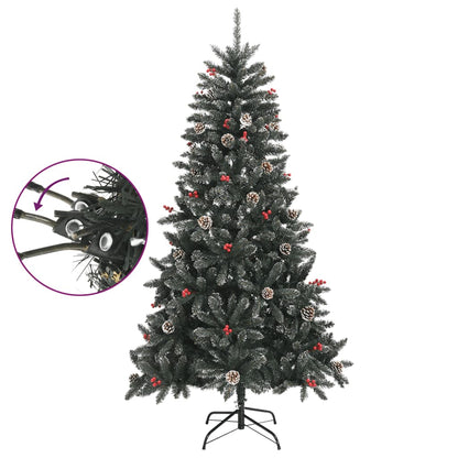 vidaXL Sapin de Noël artificiel avec support vert 180 cm PVC