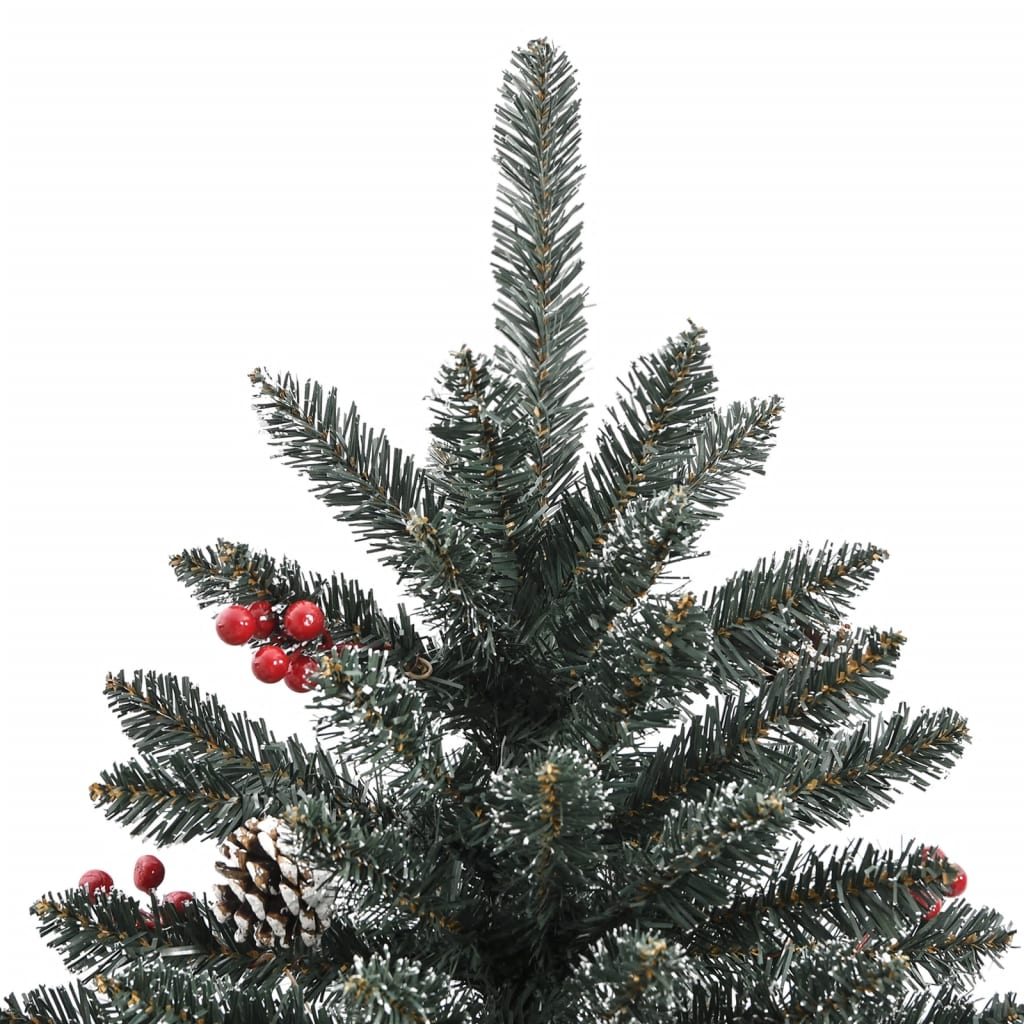 vidaXL Sapin de Noël artificiel avec support vert 180 cm PVC