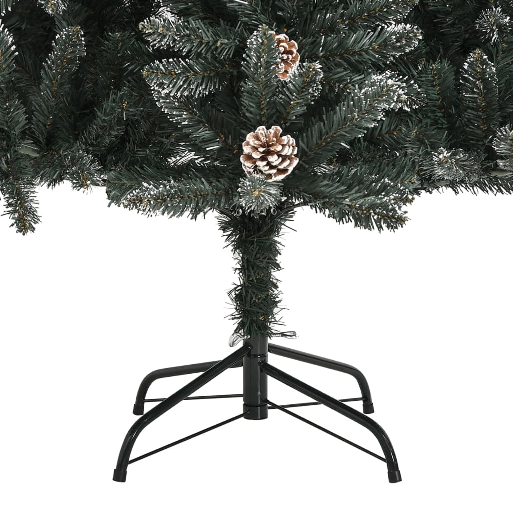 vidaXL Sapin de Noël artificiel avec support vert 180 cm PVC