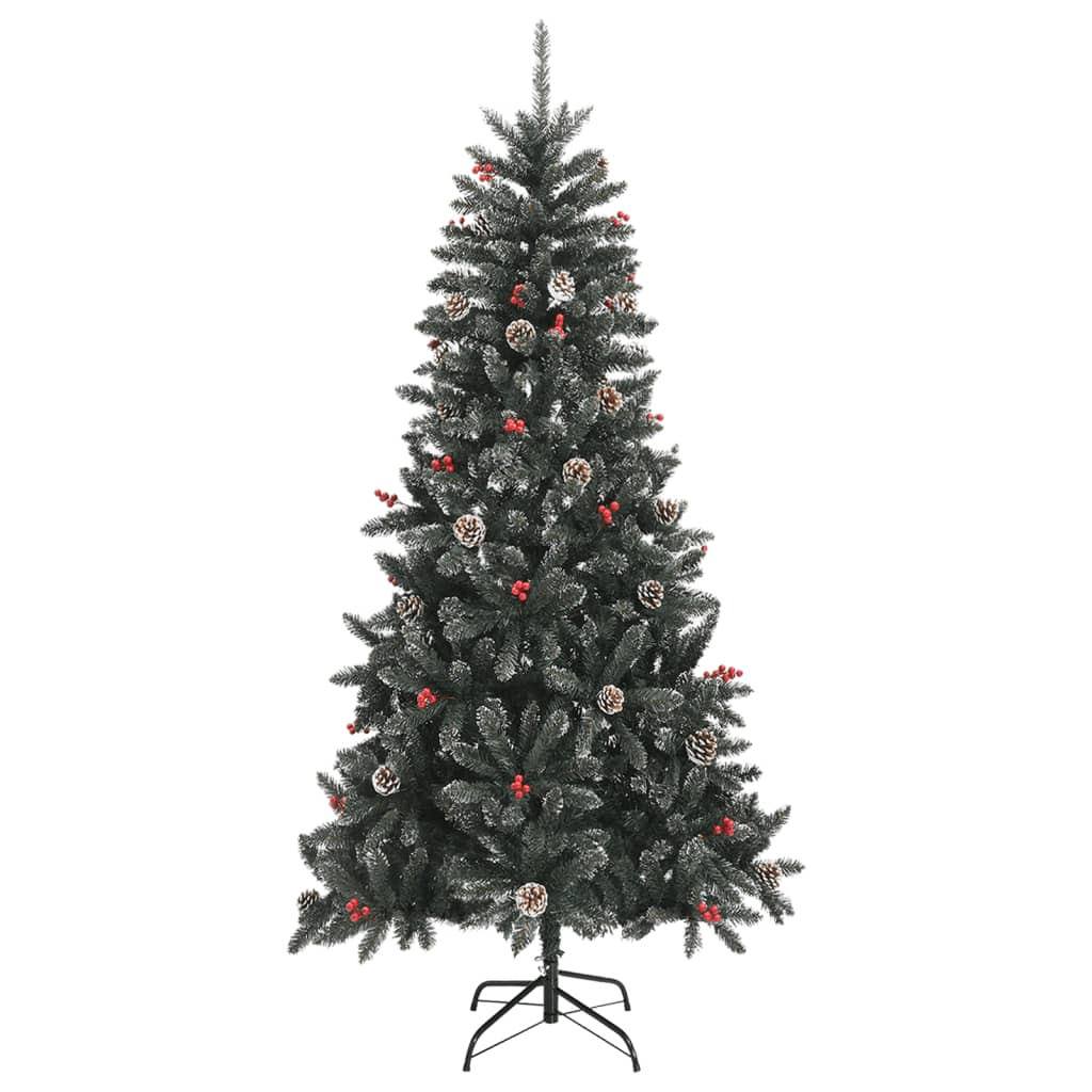 vidaXL Künstlicher Weihnachtsbaum mit Ständer Grün 210 cm PVC