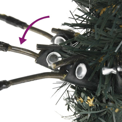 vidaXL Künstlicher Weihnachtsbaum mit Ständer Grün 210 cm PVC