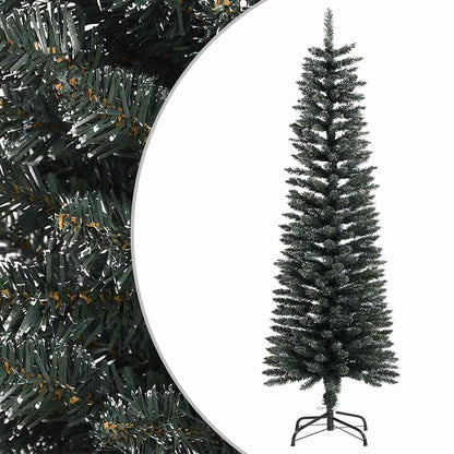 vidaXL Sapin de Noël artificiel avec support Slim Vert 150 cm PVC