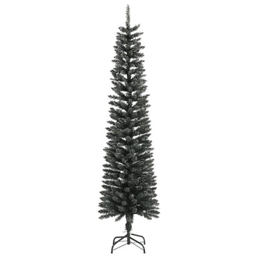 vidaXL Sapin de Noël artificiel avec support Slim Vert 210 cm PVC